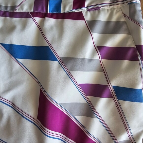 Adidas ClimaCool Golf Tennis Activewear Geo Patterned Woven Skort 10.5" Sz 8 - Picture 5 of 16